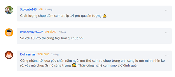 Đánh giá của người dùng về camera iPhone 14 Pro Max